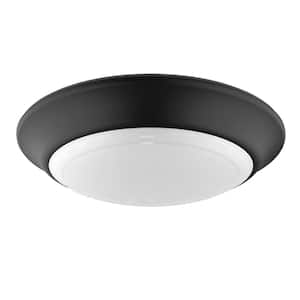7 in. Black Integrated LED Ceiling or Flush Mount Disk Light Trim, 4000K