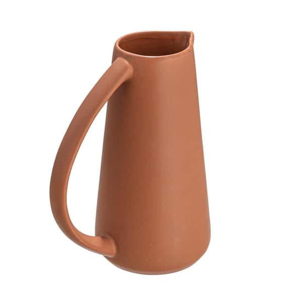 Storied Home 48 oz. Matte Terracotta Stoneware Pitcher