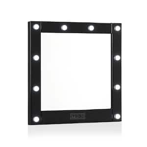 Solvang 29 in. H x 29 in. W Square Wood Black Mirror