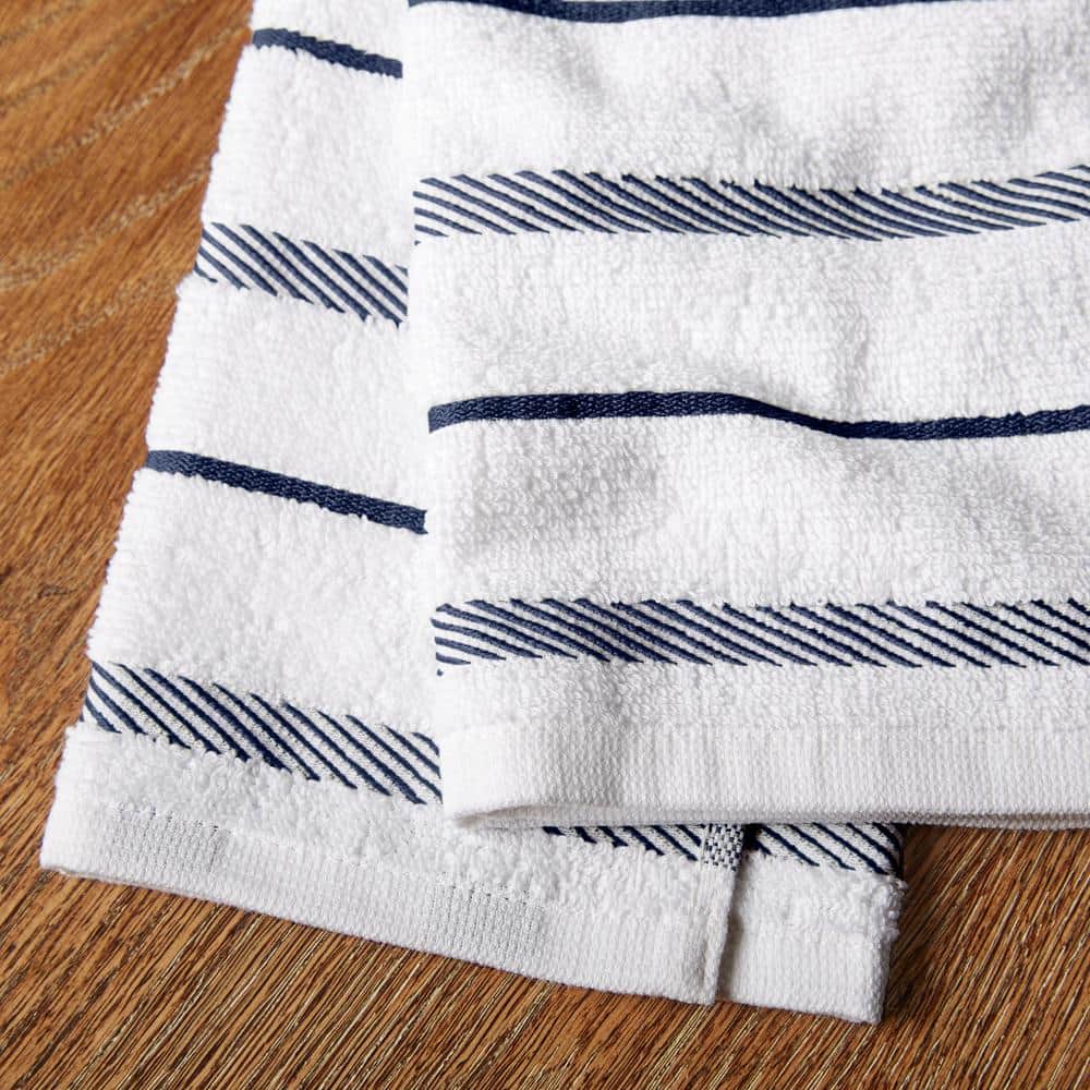 Blue Willow and White Cotton Kitchen Towel Set of Four