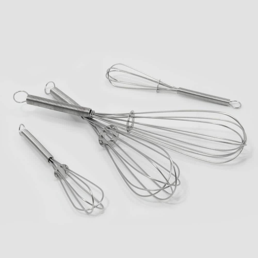 ExcelSteel Set of 4 Stainless Steel 5" & 8" Mini Whisks