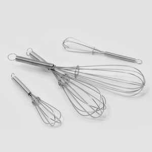 Set of 4 Stainless Steel 5" & 8" Mini Whisks