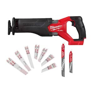 M18 FUEL GEN-2 18V Lithium-Ion Brushless Cordless SAWZALL Reciprocating Saw (Tool-Only) with SAWZALL Blade Set(16-Piece)
