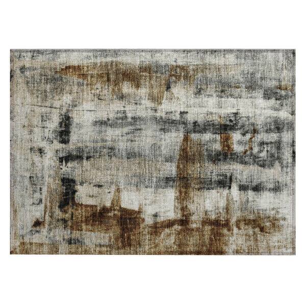 Chantille Machine Washable Indoor/Outdoor Abstract ACN1982 Taupe 2 ft. x 3 ft. Accent Rug