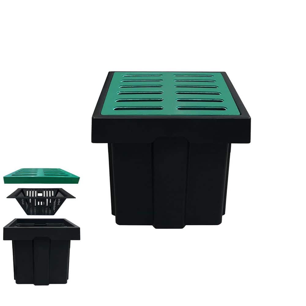 18 in. x 18 in. x 15 in. Black Polyethylene Square Drainage Catch Basin 1-Pack price history on PriceWatchPro