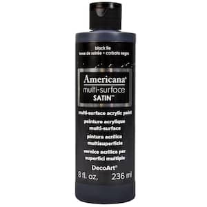 Americana 8 oz. Black Tie Satin Multi-Surface Acrylic Paint