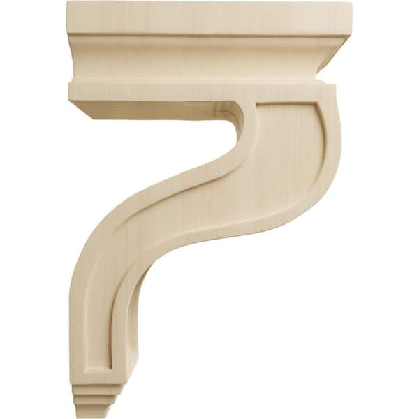 Ekena Millwork 3-1/2 In. X 6 In. X 3-3/4 In. Cherry Mini Jefferson Wood