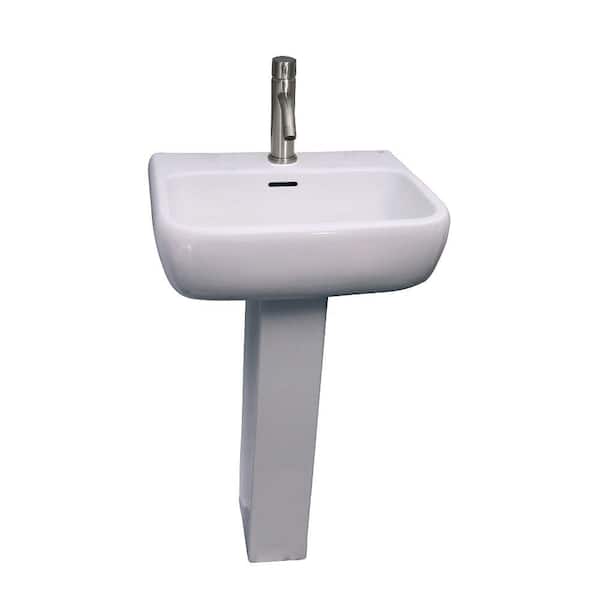 Barclay Products Metropolitan 600 Pedestal Combo Bathroom Sink in White