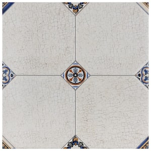Manises Decor Blanco 13-1/8 in. x 13-1/8 in. Ceramic Floor and Wall Take Home Tile Sample