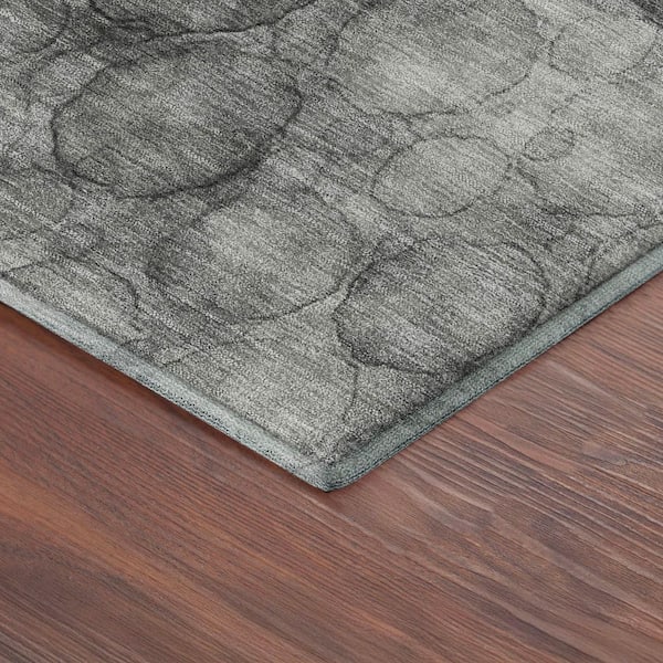 Mayfield Premium Machine Washable Abstract AMF2424 Ivory 5 ft. x 7 ft. 6 in. Area Rug