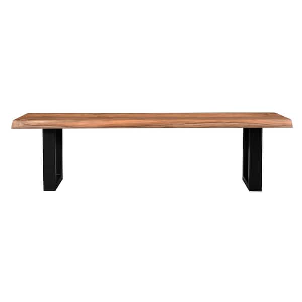Coast To Coast Accents Brownstone Nut Brown Dining Bench