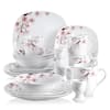 VEWEET Annie 20-Piece Casual Printed white Porcelain Dinnerware