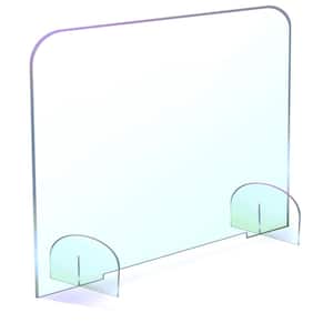 30 in. x 36 in. Protective Shield Sneeze Guard Clear-Free Standing with Base Stands Large