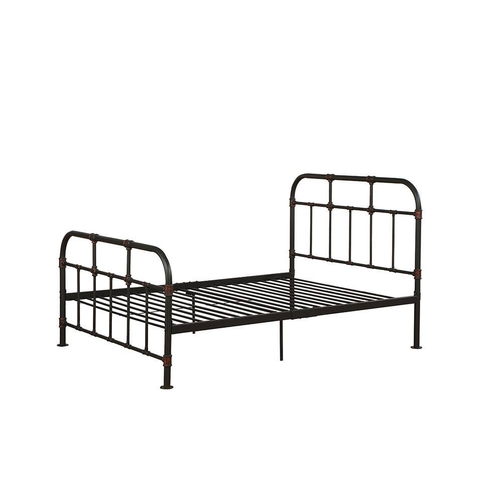 Acme Furniture Nicipolis 58 in. W Sandy Gray Full Size Bed Metal Tube 30735F The Home Depot