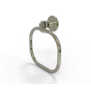 Continental Collection Towel Ring with Dotted Accents in Polished Nickel