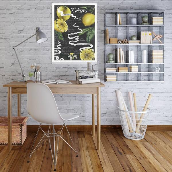 Somerset House Publishing Inc. 31.75 in. x 19.75 in. 'Chalkboard Citrus I' by Grace Popp Fine Art Paper Print Framed with Glass Wall Art