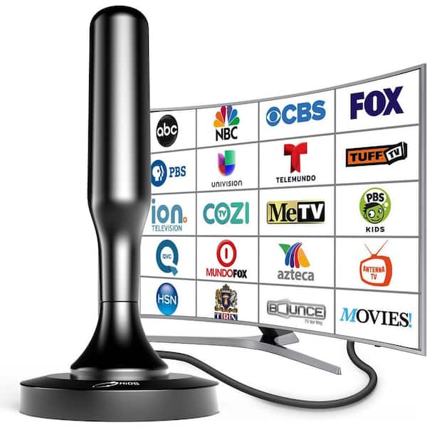 Long 200 Miles Range Magnet Digital TV Antenna with Amplifier ATSC/DMB-T/ for Tuner VHF/UHF Local Channels ANT-004