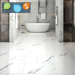 Luminescent Sky 6 MIL x 12.2 in. W x 24 in. L Click Lock Waterproof Vinyl Tile Flooring (620.7 sqft/pallet)