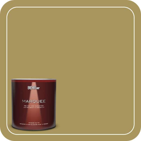 BEHR MARQUEE 1 qt. #370F-6 Mossy Rock Matte Interior Paint & Primer