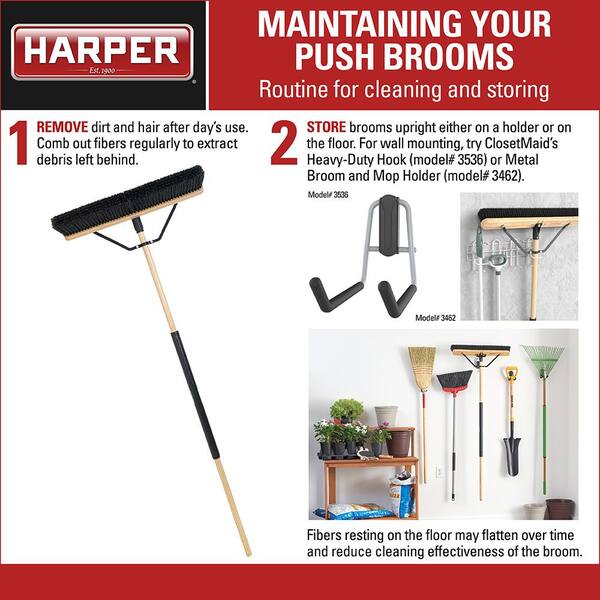 Push Broom Harper 3424P1 Premium Indoor/Outdoor Multi-Surface All-Purpose Hardwood 24 in 