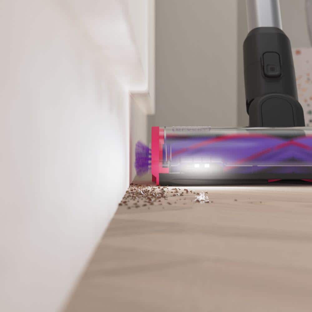 Black Convertible Cordless Stick Vacuum with LED Floor Lights