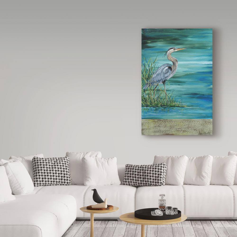 Great Blue Heron Canvas Print with Floater Frame