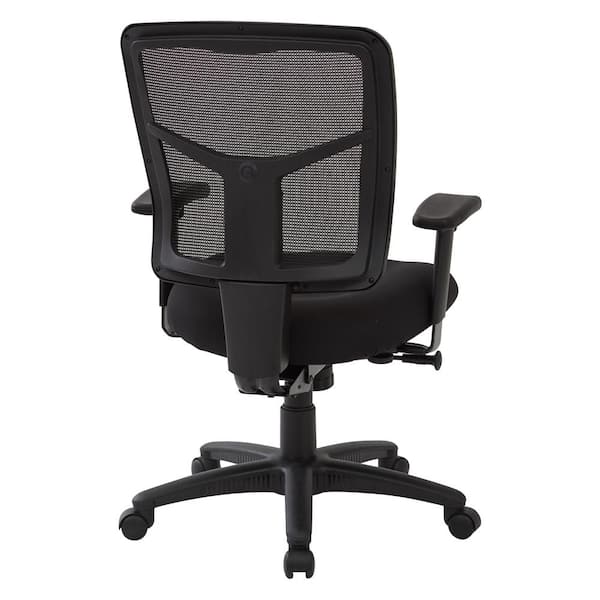 Office Star Products Black Mesh Back with Dove Black Fabric Seat Chair  SPX92553 - The Home Depot