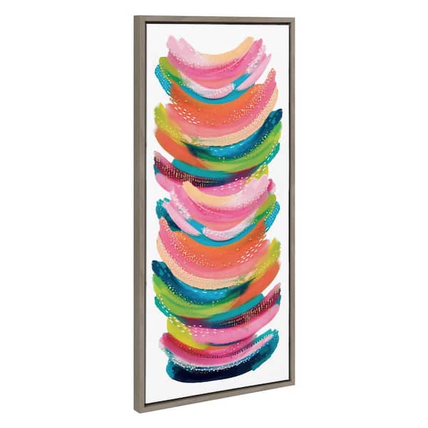 Kate and Laurel Sylvie "Bright Abstract" by Jessi Raulet of Ettavee Framed Art Print 18 in. x 40 in.