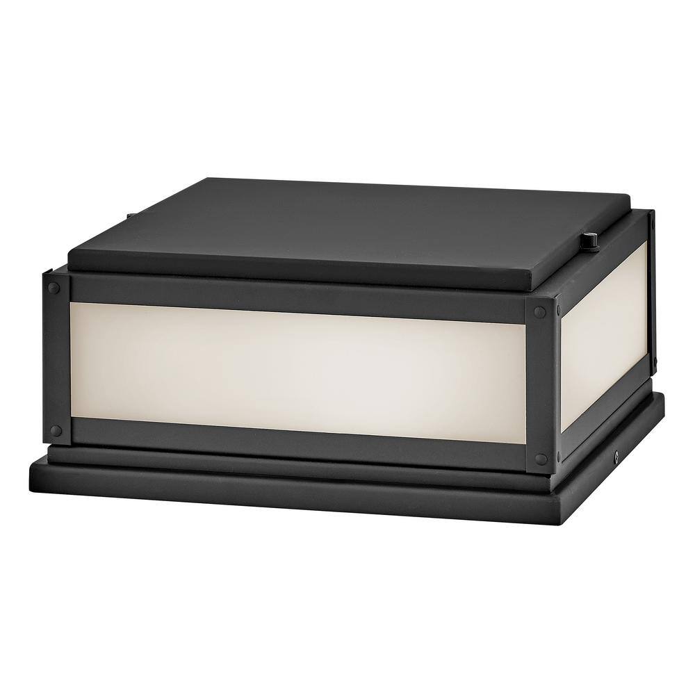 Max Black Aluminum 2-Light Outdoor Pier Mount Light