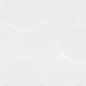 Master Hex White 10.2 in. x 11.4 in. Matte Porcelain Floor and Wall Tile (10.76 sq. ft. / Case)