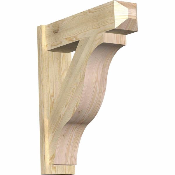 Ekena Millwork 8 in. x 34 in. x 30 in. Fuston Craftsman Rough Sawn Douglas Fir Outlooker