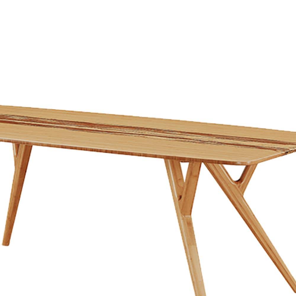 Azara Caramelized Solid Bamboo Contemporary Dining Table