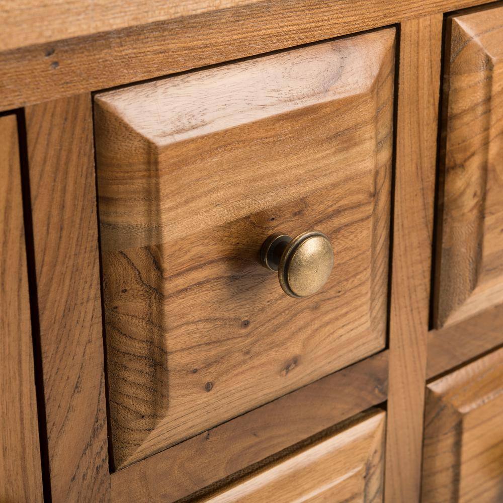 Charlotte 46'' Transitional Brown Oak 4-Drawer Sideboard