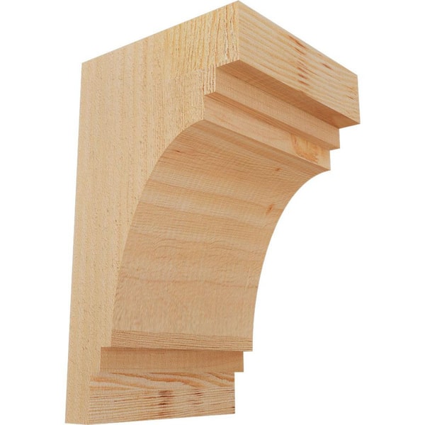 Ekena Millwork 6 in. x 6 in. x 10 in. Douglas Fir Pescadero Rough Sawn Corbel