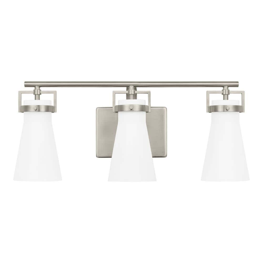 Home Decorators Collection Clermont 22 in. 3-Light Brushed Nickel ...