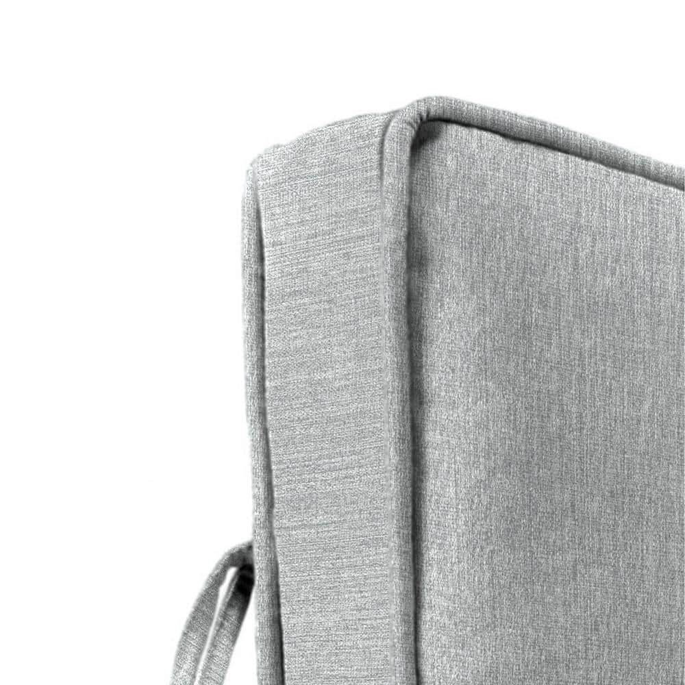 Tahiti Silver Polyester Outdoor Deep Seat Chair Cushion Set