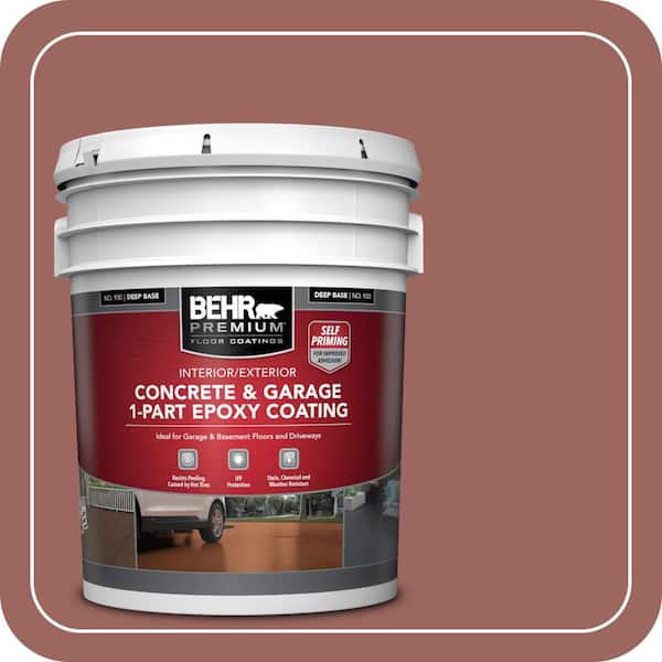 5 gal. #ECC-34-3 Terra Cotta Sun Self-Priming 1-Part Epoxy Satin Interior/Exterior Concrete and Garage Floor Paint