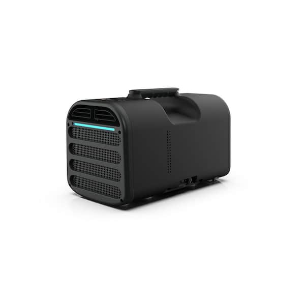 2800 (DOE) BTU Portable Air Conditioner in Black, 55 sq. ft. Remote Control, 5-Lighting Settings