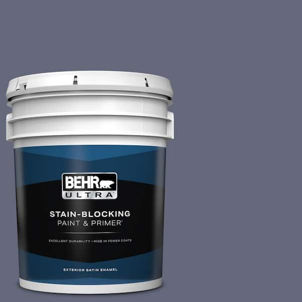 BEHR ULTRA 5 gal. #630F-6 Violet Evening Satin Enamel Exterior Paint & Primer