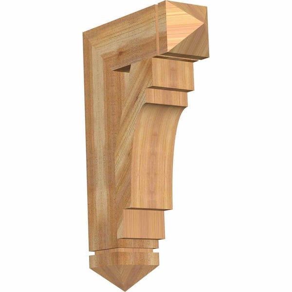 Ekena Millwork 6 in. x 32 in. x 20 in. Western Red Cedar Merced Arts and Crafts Rough Sawn