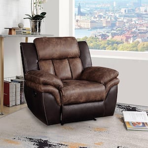 Jaylen Toffee and Espresso Polished Microfiber Leather Lift Recliner
