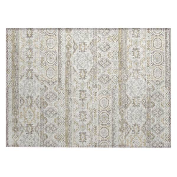 Chantille Machine Washable Indoor/Outdoor Abstract ACN3157 Ivory 2 ft. x 3 ft. Accent Rug
