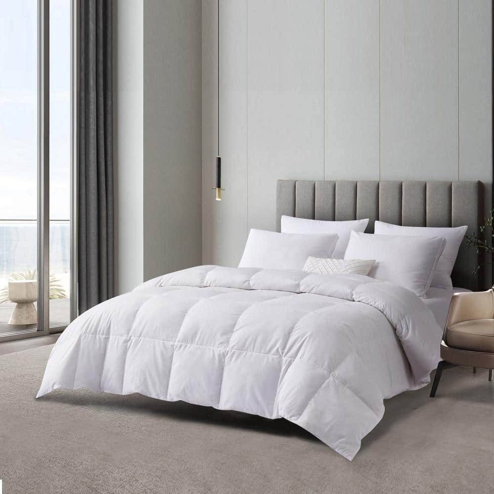 Twin White Cotton Down Reversible Bedspread