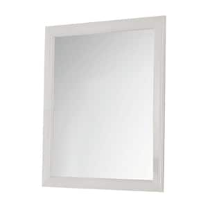 Louis Philippe 1 in. x 38 in. Modern Rectangle Framed White Decorative Mirror