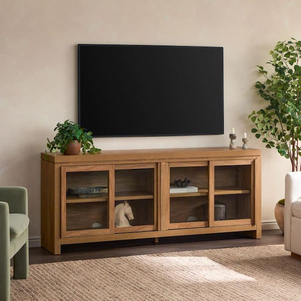 Walker Edison Furniture Company Booker Modern Heritage Oak 74 in