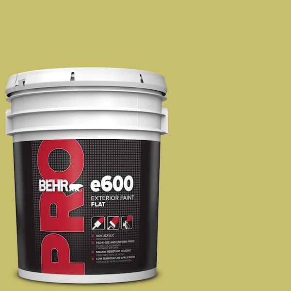 BEHR PRO 5 gal. #P350-5 Go Go Lime Flat Exterior Paint