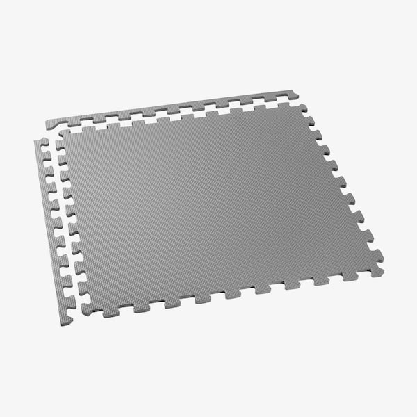 Light Gray 24 in. W x 24 in. L x 3/8 in. Thick Multipurpose EVA Foam Exercise/Gym Tiles 25 Tiles/Pack 100 sq. ft.