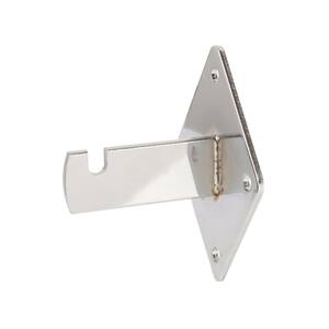Wall Brackets for Grid Panels - Chrome Color - Box of 12-Pieces