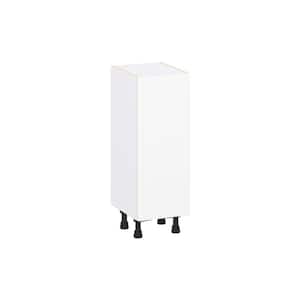Timberline 12 in. W x 14 in. D x 34.5 in. H Assembled Slab Full Height Door Base Kitchen Cabinet in Bright White