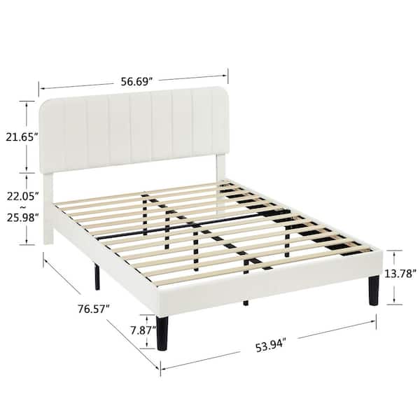 Modern Bedroom Set 4-Piece with LED Dresser, 2 Industrial Nightstands, and Full Upholstered Metal Bed Frame, White